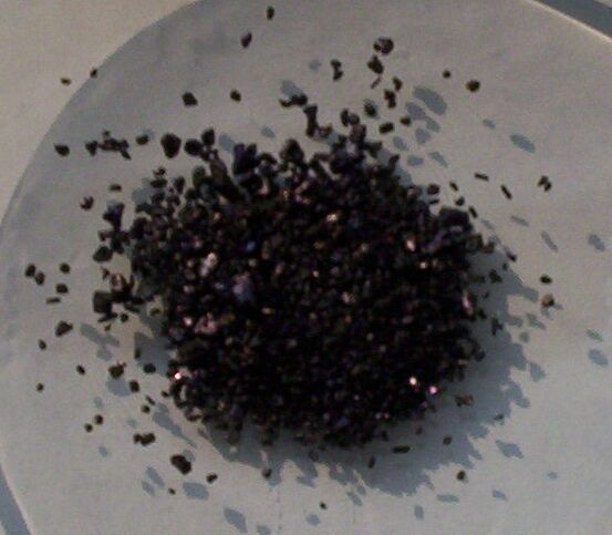 Potassium permanganate crystals